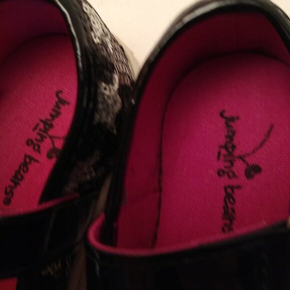 Jumping bean black sequin sneakers. Size 4 - Picture 3 of 7